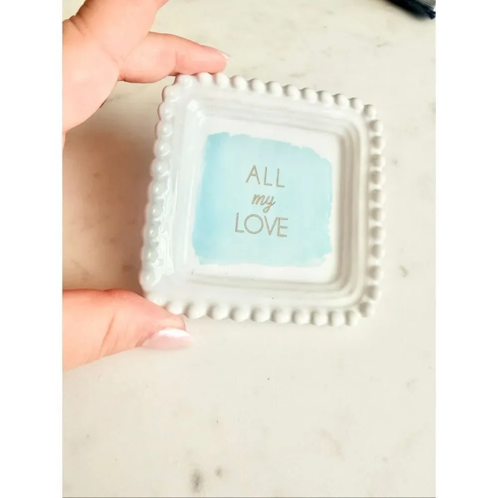 Sheffield home all My Love porcelain trinket tray